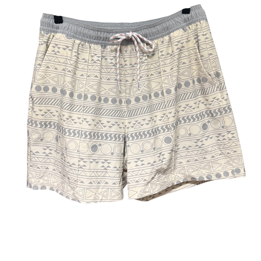 Chubbies Swim Trunks Geometric Tribal 5.5" Inseam Medium Grey Excellent